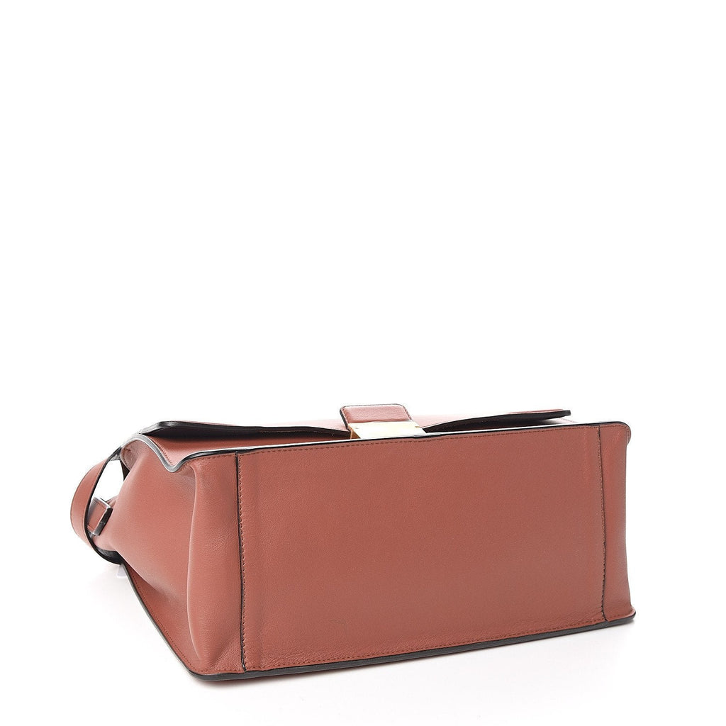 Fendi Kan U Rust Brown Calfskin Leather Large Shoulder Bag 8BT314