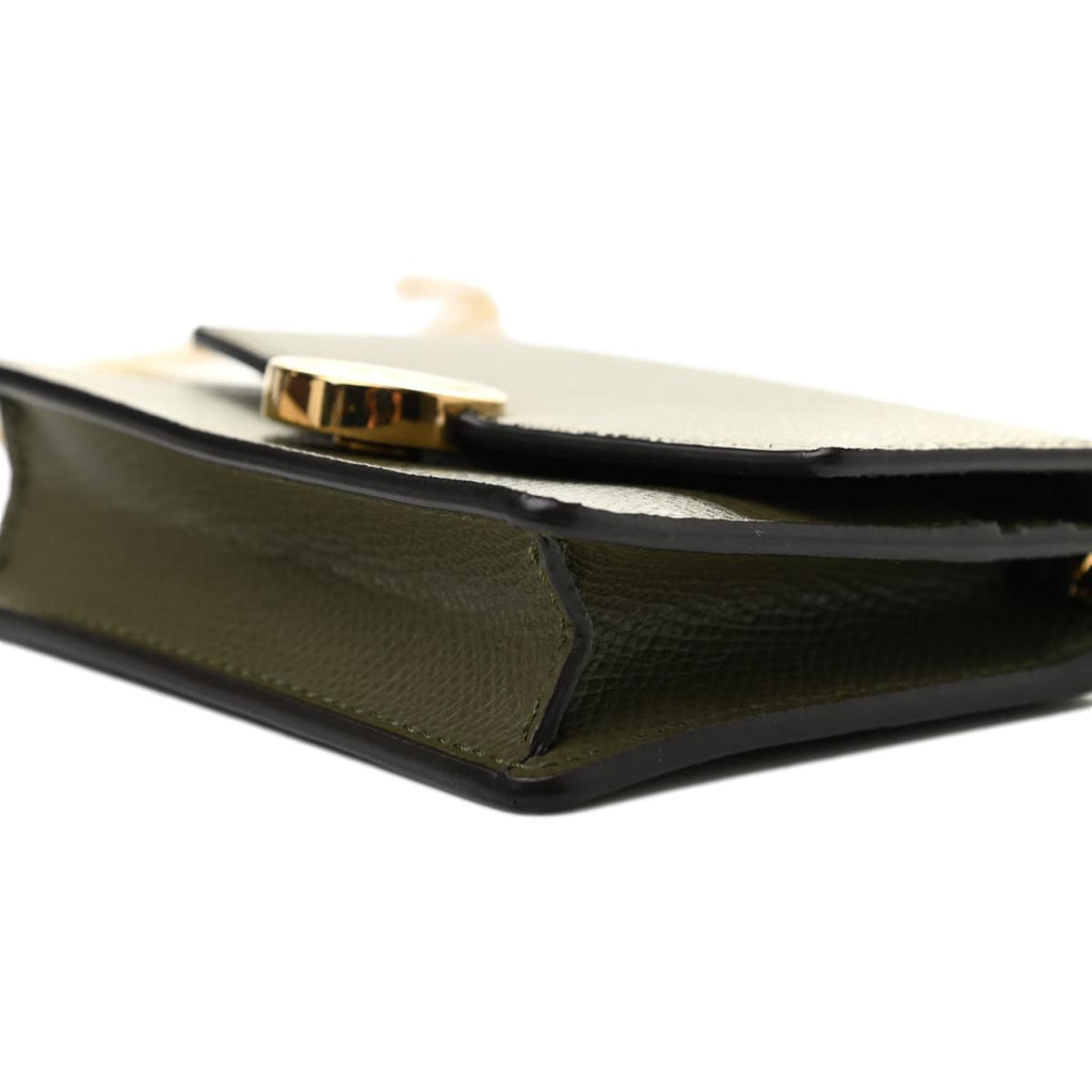 Fendi F is Fendi Asparago Leather Mini Chain Wallet Bag 8M0408