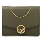 Fendi F is Fendi Asparago Leather Mini Chain Wallet Bag 8M0408