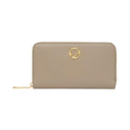 Fendi F Is Fendi Tortora Grey Calfskin Leather Zip Around Long Wallet 8M0299