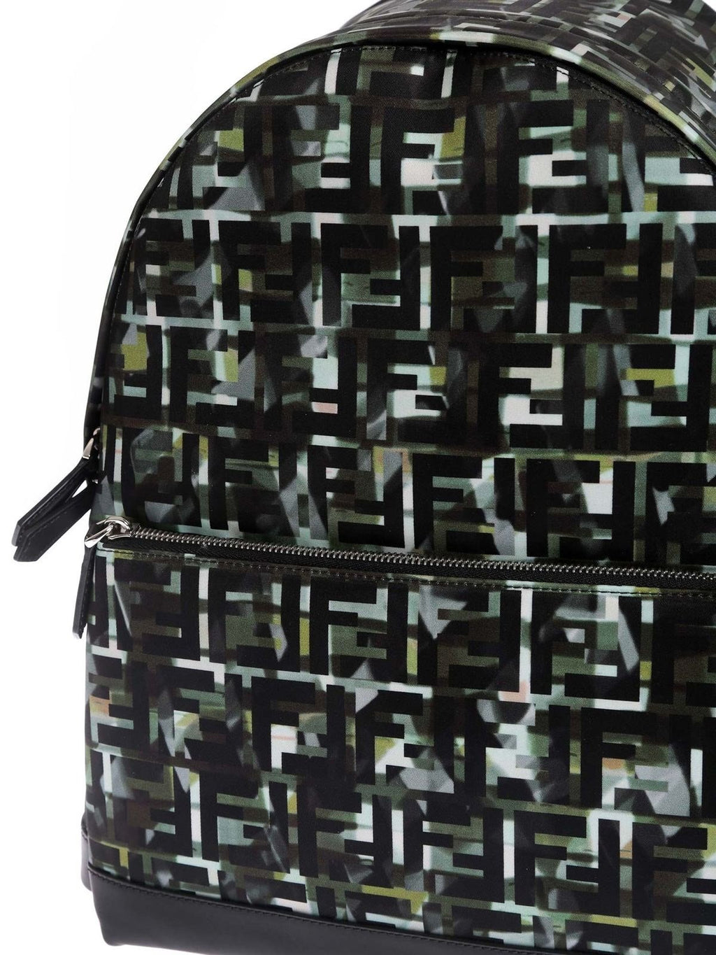Fendi Unisex FF Multicolor Camouflage Backpack 7VZ042