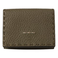Fendi Grey Selleria Calf Leather Staples Small Trifold Wallet 7M0280