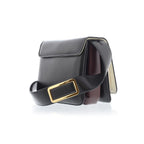 Fendi Id Flap Tricolor Black Leather Small Shoulder Bag 8BT328