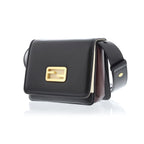 Fendi Id Flap Tricolor Black Leather Small Shoulder Bag 8BT328