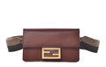 Fendi Baguette Brown Calfskin Leather Flat Mini Shoulder Bag 8BS039