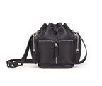 Fendi Mon Tresor Black Selleria Calfskin Leather Bucket Bag 8BT301