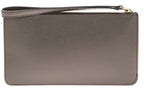 Fendi Rainbow Asphalt Gray Calf Leather Studs Wristlet Wallet 8M0341