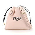 Fendi Roma Sack Pink Leather Drawstring Pouch Crossbody Bag 8BT337