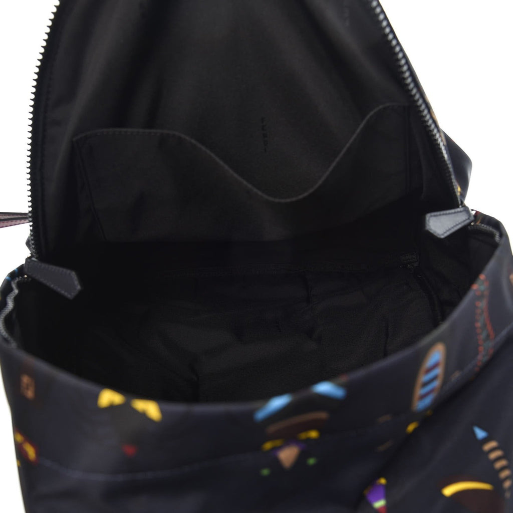 Fendi Super Bugs Navy Blue Nylon Backpack Bag 7VZ043