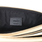 Fendi Vitello Grace Matte Bicolor Easy Baguette Black White 8BS044