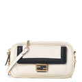 Fendi Vitello Grace Matte Bicolor Easy Baguette Black White 8BS044