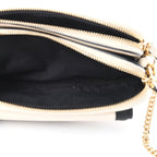 Fendi Vitello Grace Matte Bicolor Easy Baguette Black White 8BS044