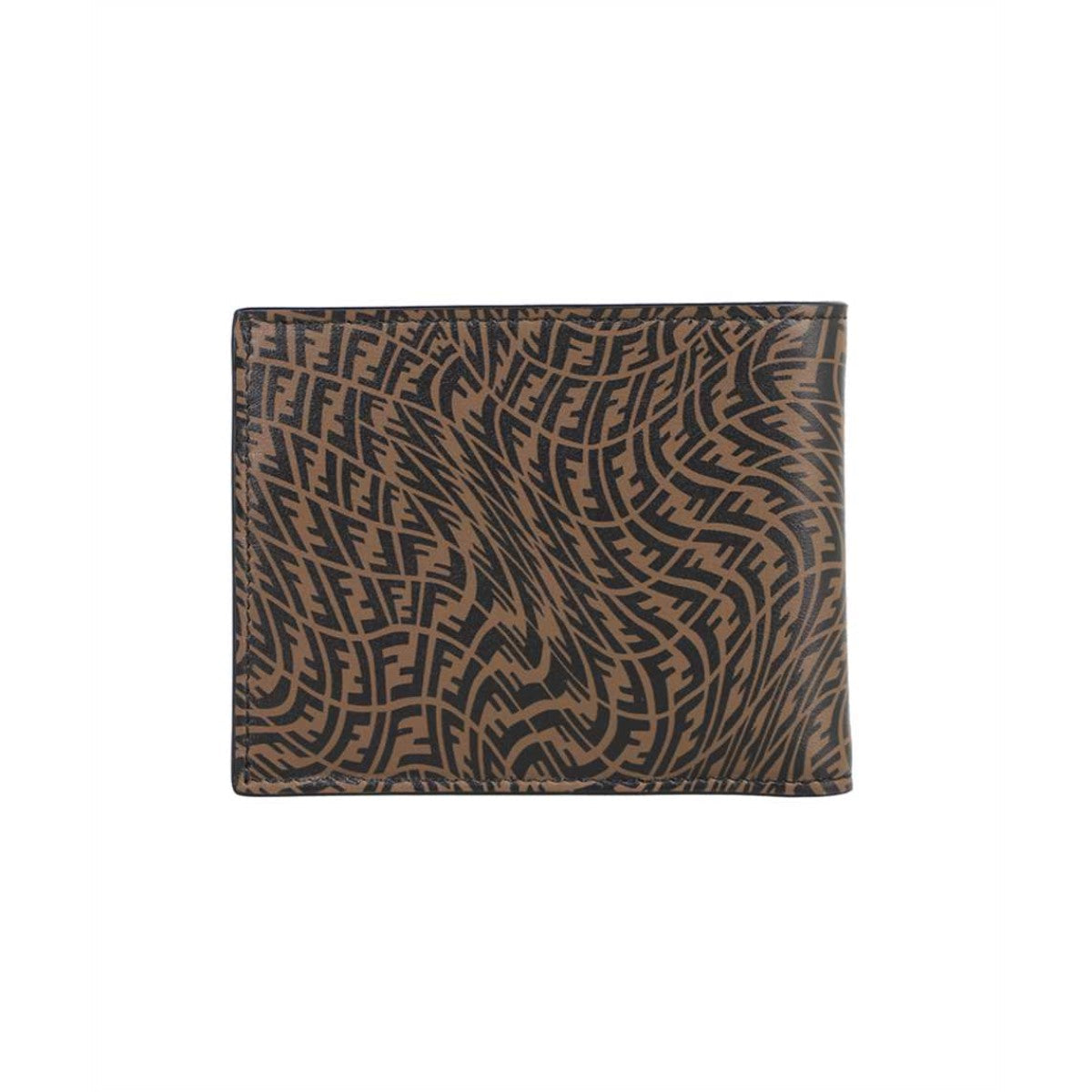 Fendi x Sarah Coleman FF Vertigo Brown Black Bifold Wallet 7M0169