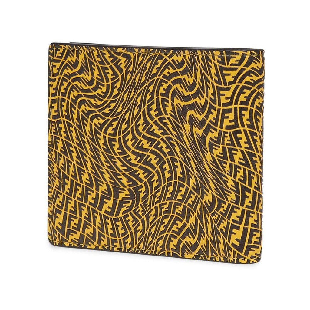 Fendi x Sarah Coleman FF Vertigo Yellow Black Bifold Wallet 7M0169