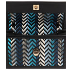 Ferragamo Ginny Multi Blue Plaited Calf Leather Shoulder Handbag G172/01