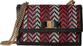 Ferragamo Ginny Multi Pink and Red Plaited Calf Leather Shoulder bag G172/01