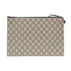Gucci Bestiary Kingsnake GG Supreme Canvas Wristlet Pouch Bag 473904
