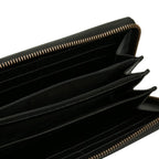 Gucci Bee Star Black Leather Continental Zip Around Wallet 495062