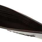 Gucci Blade Embroidered Black Leather Pouch Wristlet Bag 597678