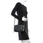 Gucci Bree Black Leather Microguccisima GG Cross Body Bag 449413