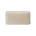 Gucci Cripto Logo White Leather Zip Around Continental Wallet 496317