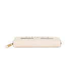 Gucci Cripto Logo White Leather Zip Around Continental Wallet 496317