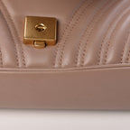 Gucci Marmont Dusty Pink Leather GG Matelasse Flap Shoulder Bag 443496