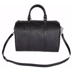Gucci Microguccissima GG Black Leather Embossed Boston Bag 449646