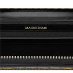 Gucci "Guccy" Black Leather Zip Around Wallet with Gold Stars 510488