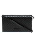 Gucci Microguccissma Black Wallet Crossbody Handbag 466507