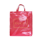 Gucci Montecarlo Crystal Glam Pink Patent Logo Medium Tote Bag 575140