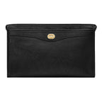 Gucci Morpheus Black Fluffy Calf Leather Cosmetic Pouch Bag 575991