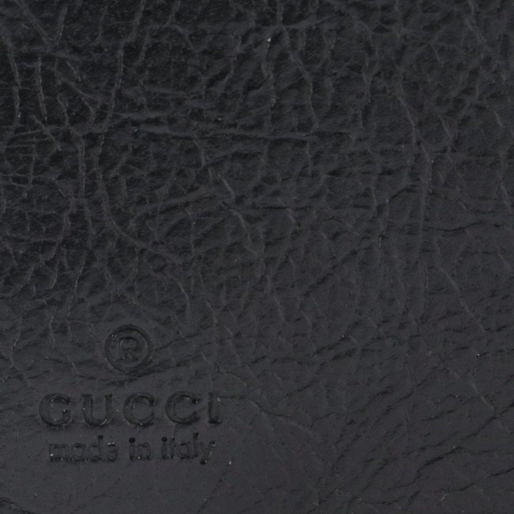 Gucci Morpheus GG Logo Fluffy Black Leather Bifold 575985