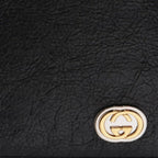 Gucci Morpheus GG Logo Fluffy Black Leather Bifold 575985