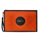 Gucci Off The Grid Orange Econyl Pouch Wristlet Clutch Bag 625598