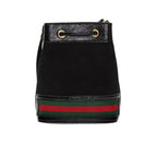 Gucci Ophidia Mini Textured Leather-Trimmed Suede Bucket Bag 550620