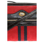 Gucci Ophidia Red Suede Patent Web Mini Shoulder Bag 517350