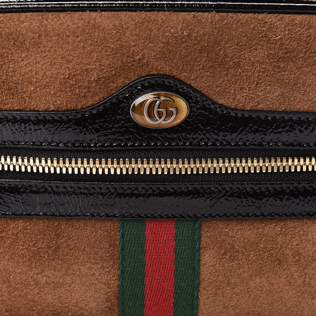 Gucci Ophidia Small Brown Web Belt Bag Size 85 517076