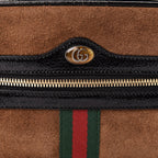 Gucci Ophidia Small Brown Web Belt Bag Size 85 517076