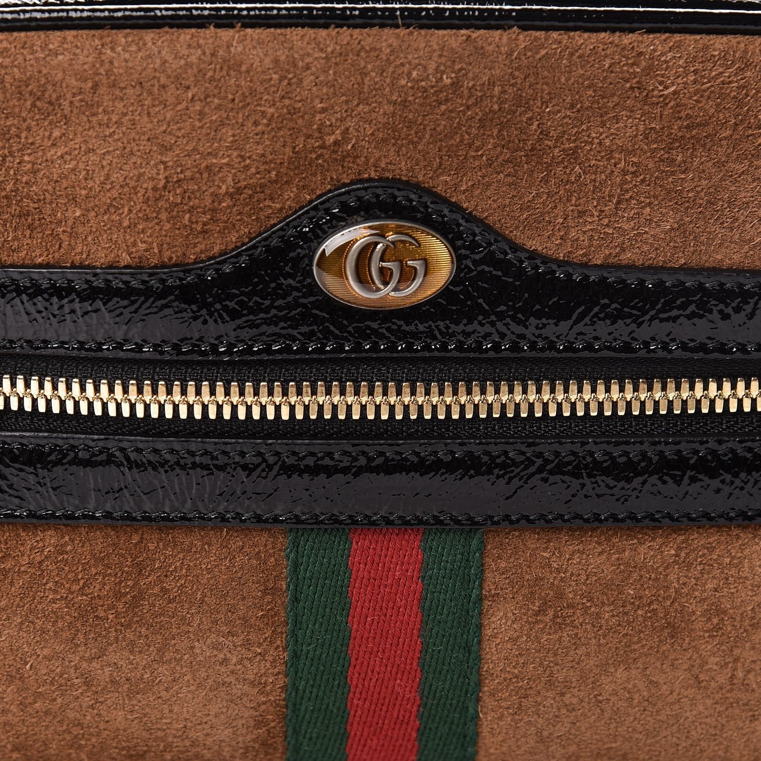 Gucci Ophidia Small Brown Web Belt Bag Size 85 517076