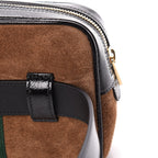 Gucci Ophidia Small Brown Web Belt Bag Size 85 517076