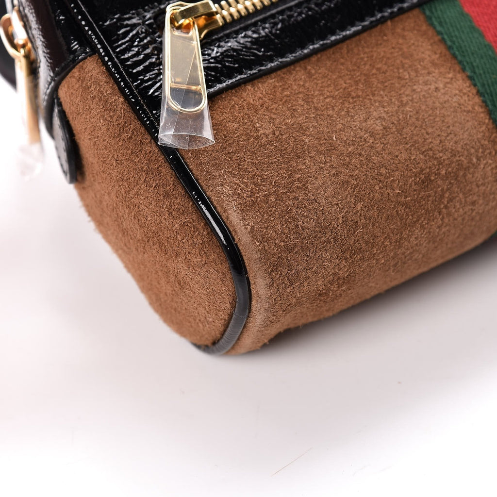 Gucci Ophidia Small Brown Web Belt Bag Size 85 517076
