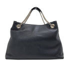 Gucci Soho Black Cellarius GG Logo Leather Chain Bag 536196