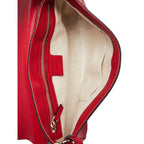 Gucci Soho Disco Red Leather GG Tassel Chain Crossbody Bag 536224