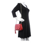 Gucci Soho Disco Red Leather GG Tassel Chain Crossbody Bag 536224