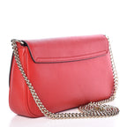 Gucci Soho Disco Red Leather GG Tassel Chain Crossbody Bag 536224