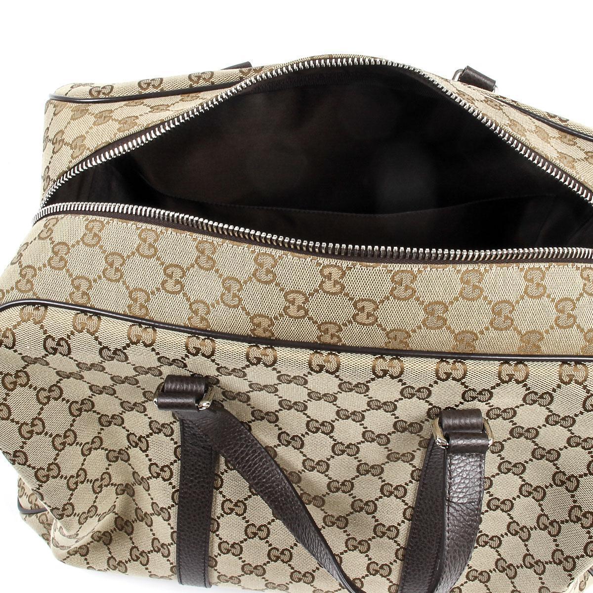 Gucci Unisex Classic Luggage Original GG Canvas Carry On Duffle Travel Bag 449167