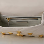 Valentino Garavani Medium Roman Stud The Shoulder Bag In Nappa With Chain