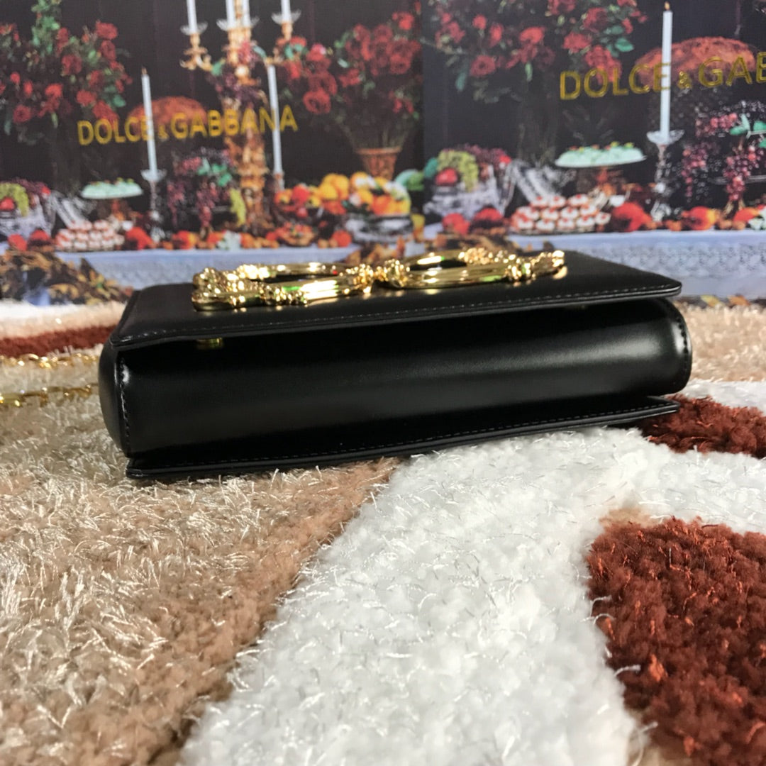 Dolce and Gabbana DG Girls Phone Bag In Smooth Calfskin