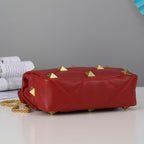 Valentino Garavani Medium Roman Stud The Shoulder Bag In Nappa With Chain